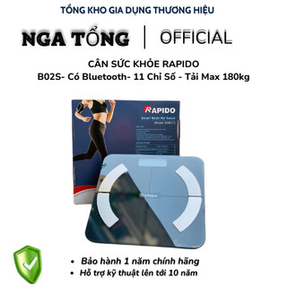 Cân Sức Khỏe Rapido B02-S, Có Bluetooth, 11 Chỉ Số
