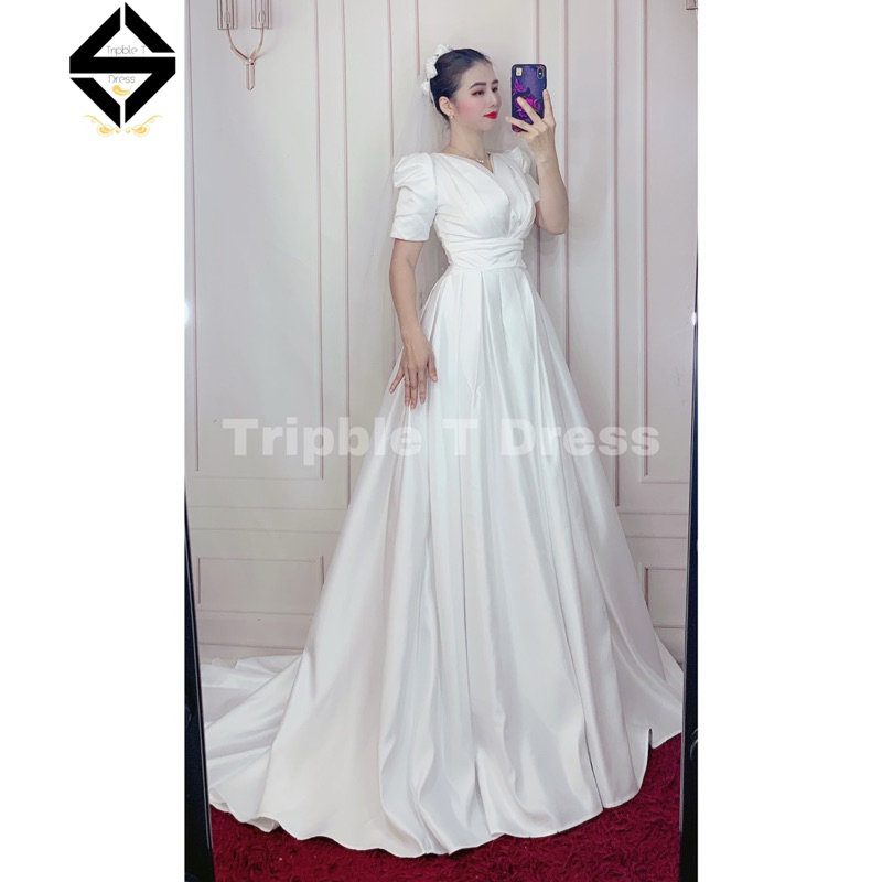 Đầm maxi cưới TRIPBLE T DRESS cho dâu xinh đi bàn nhẹ nhàng - size S/M/L