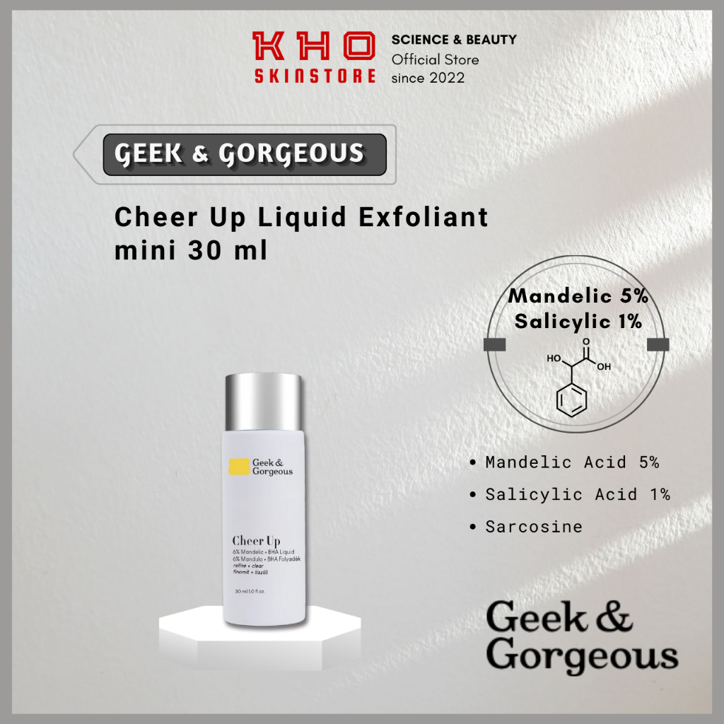 Geek&Gorgeous Tẩy da chết cho da dầu mụn Cheer Up 5% Mandelic Acid
