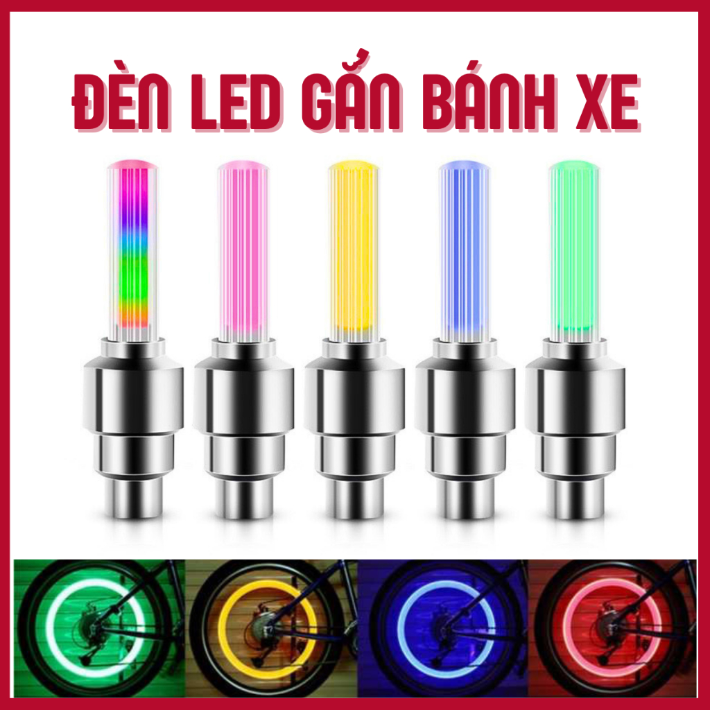 Đèn LED gắn van bánh xe tự phát sáng khi chuyển động TeeMee Shop