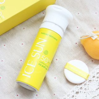 Kem chống nắng nature republic ice sun california aloe ice puff sun spf50+ pa++++