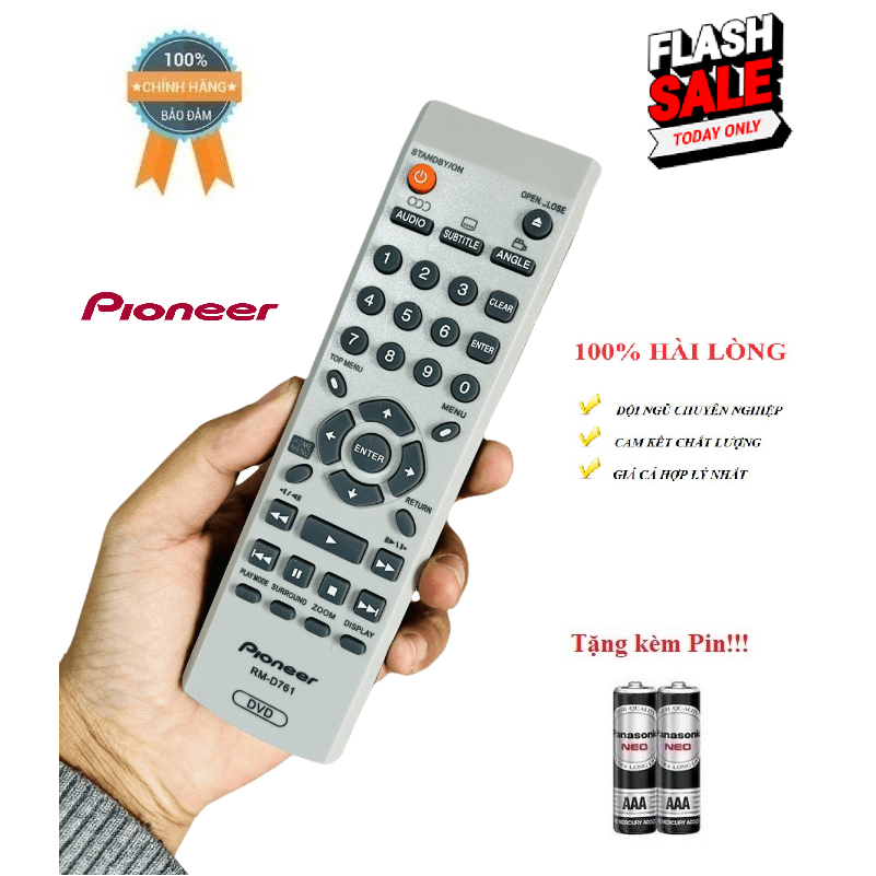 Remote Điều Khiển Dàn âm thanh PIONEER RM-D761 DV-300 DV-310V DV-393 DV-400V DV-410V DVD 💦