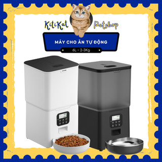 Máy cho chó mèo ăn tự động Automatic Pet Feeder - Crystal Smart-Pet, Máy ăn tự động cho thú cưng tiện lợi sức chứa 6L