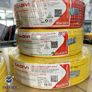 dây điện đôi CADIVI 2x0.5 / 2x0.75 / 2x1.5 ( 50m hoặc cuộn nguyên 100m)