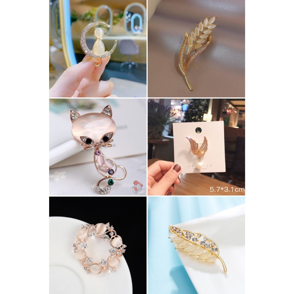 Ghim Cài Áo Đính Đá Thời Trang Cho Nữ