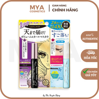 Set Mascara & Tẩy Trang, Kẻ mắt Kissme Heroine Make Long & Curl Mascara, Smooth Liquid Eyeliner