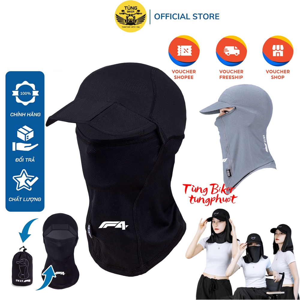 Khăn Trùm Đầu Chống Bụi, Chống Nắng Có Lưỡi Trai SWAT F3, F4, F5 (3 Mẫu)