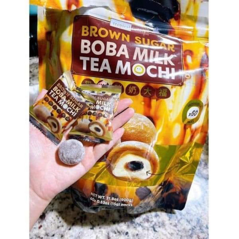 Bánh Mochi Trà Sữa Trân Châu Đường Nâu - Brown Sugar Boba Milk Tea Mochi 60 cái