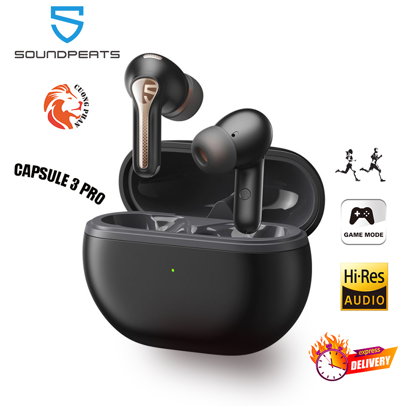 Tai nghe Bluetooth Nhét Tai SoundPEATS Capsule 3 Pro - Hires Audio & Codec LDAC, Chống Nước, Pin 52 Giờ