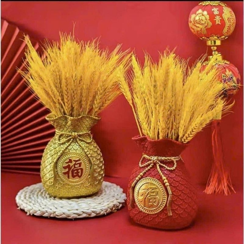 MVP3860 Set Bình Hoa 3 Món Tài Lộc Bông Lúa Mạch