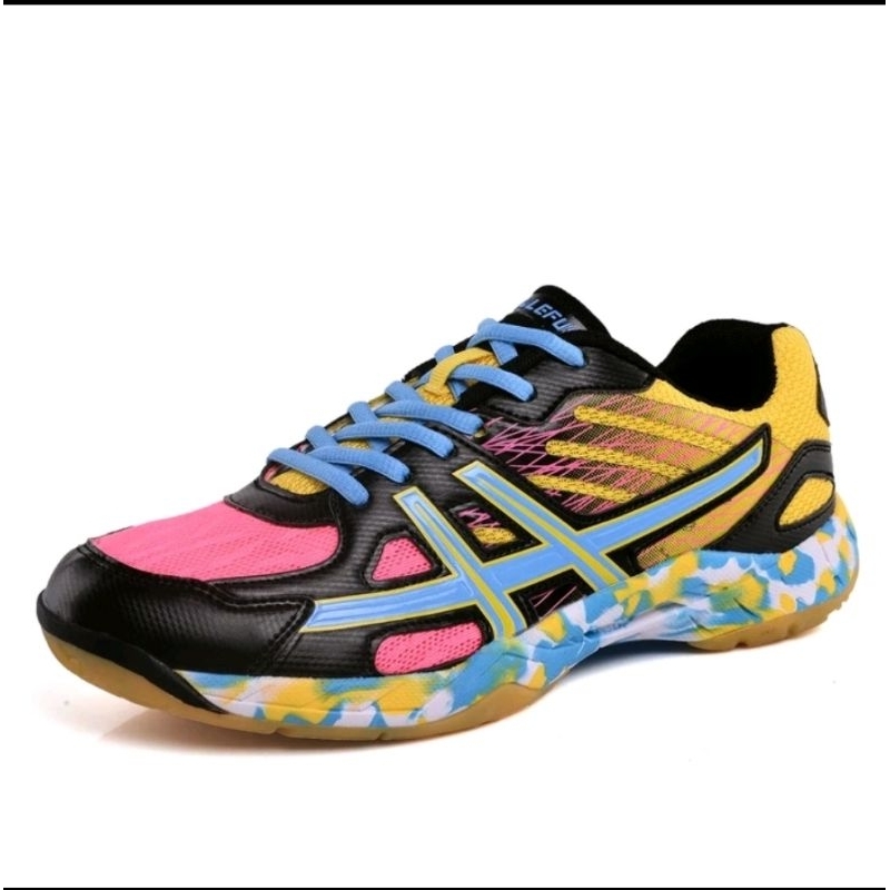 Giầy cầu lông, giày bóng chuyền chuyên nghiệp chính hãng Lefus 08. Tặng 1 đôi tất Yonex trị giá 50k.