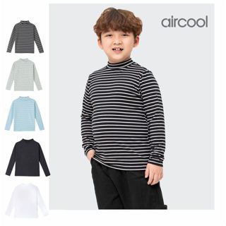 Áo giữ nhiệt cho bé trai sợi tre Aircool cổ cao 3 phân giữ nhiệt tốt mềm co dãn tốt cho bé từ 2 đến 14 tuổi-ANBT04