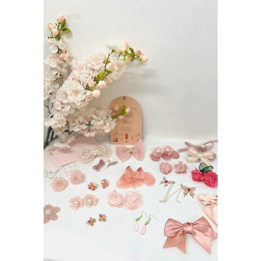 Sumire Store Hoa tai NK-096 hình bướm hồng đính hạt đá lấp lánh