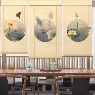 Phông nền mành tre in tranh nghệ thuật trang trí bàn thờ, mành tre trang trí Tết Lễ Hội. Rèm tre trúc che bàn thờ. 1K 1k