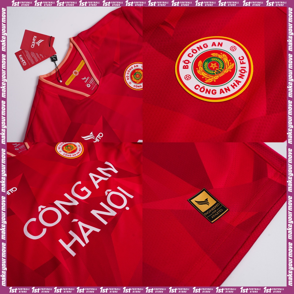 Áo thi đấu CLB Bóng đá Công An Hà Nội 2024 - Thương hiệu Kamito