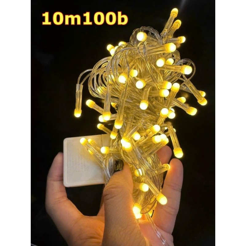 Đèn trang trí noel 10m 100 bóng, đèn trang trí noel nhiều bóng