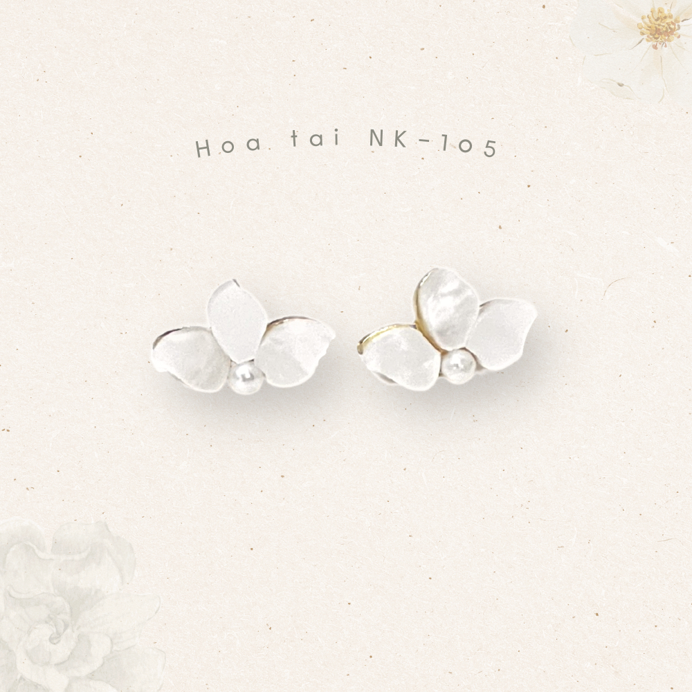 Sumire Store Hoa tai NK-105 hoa trắng đục nhỏ đính hạt ngọc