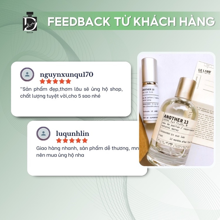 Nước hoa chiết nam nữ Le Labo Another 13 edp mẫu thử 10ml, nước hoa unisex chính hãng_lưu hương lâu