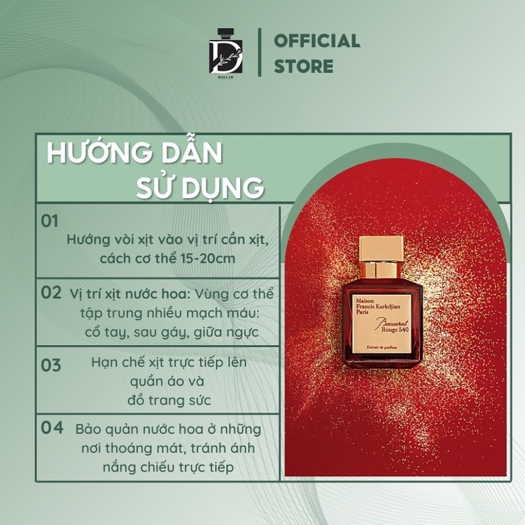 Nước hoa chiết nam nữ MFK baccarat rouge 540 size mini 10ml, nước hoa nam và nữ chính hãng Luxury895