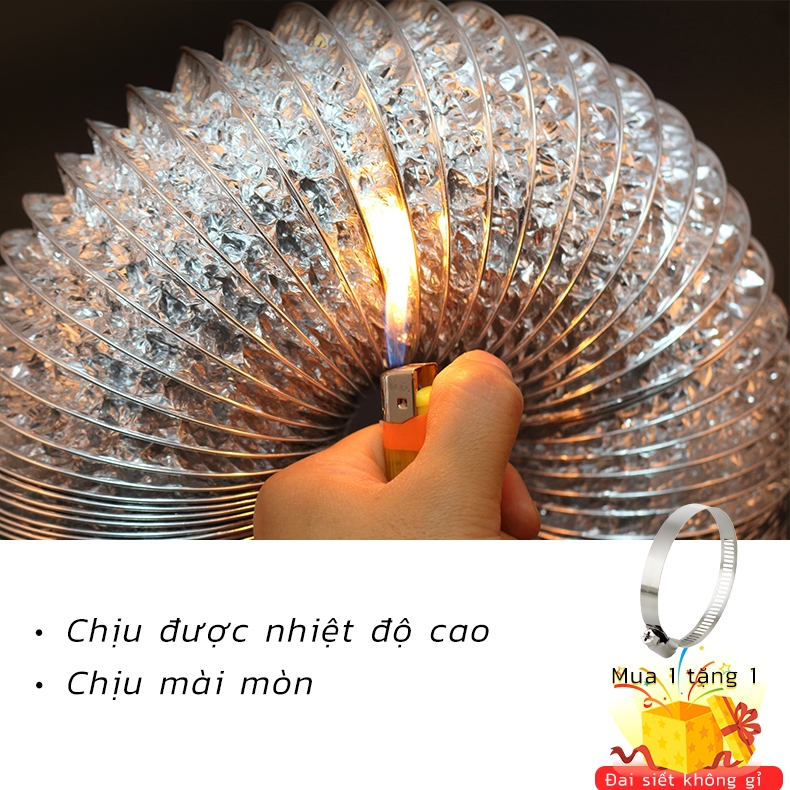 Ống nhôm   / ống dẫn khí / ống khói | chiều dài kéo dài 2 mét | khả năng chịu nhiệt và nhiệt độ cao