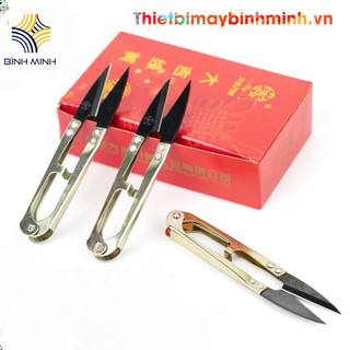 Kéo bấm cắt chỉ sắt màu vàng và màu tím DJ-108