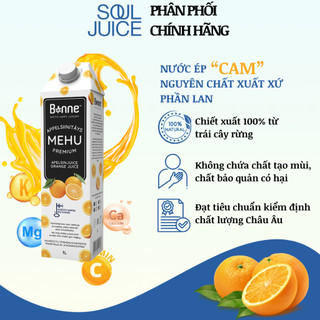  Combo Hamper 6 hộp 1L Nước Ép Cam Mỹ Bonne Nguyên Tép Nước Khoáng Suối Băng Tinh Khiết Tự Nhiên - 6 Hộp