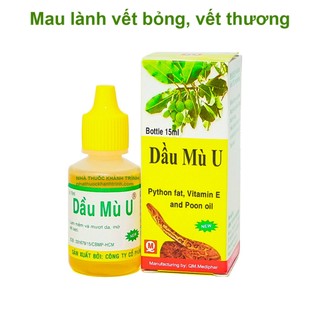 Dầu Mù U giúp mau lành vết bỏng, vết thương, mau lành sẹo