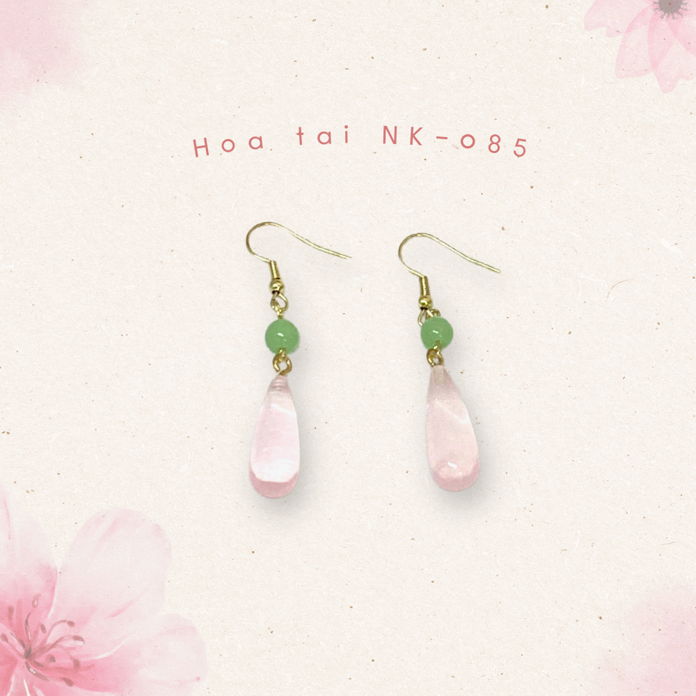 Sumire Store Hoa tai NK-085 hạt ngọc xanh đính giọt hồng