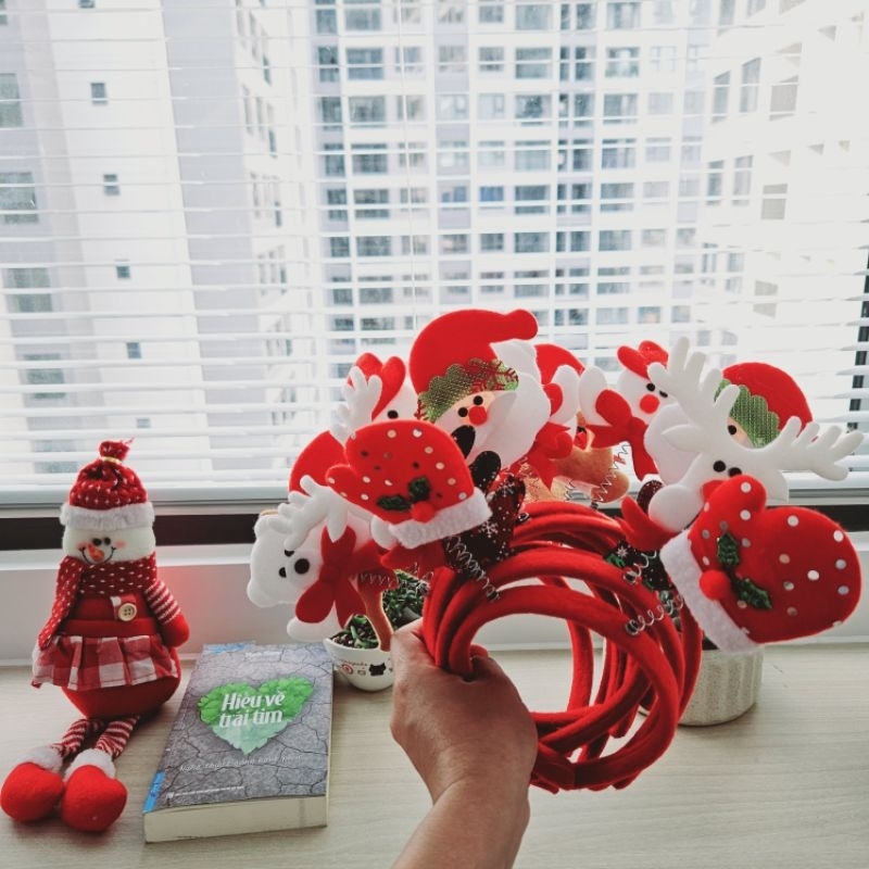 Bờm Noel siêu xinh phụ kiện noel không thể thiếu trong slot ảnh cả mẹ và bé ,gia đình, nhóm bạn