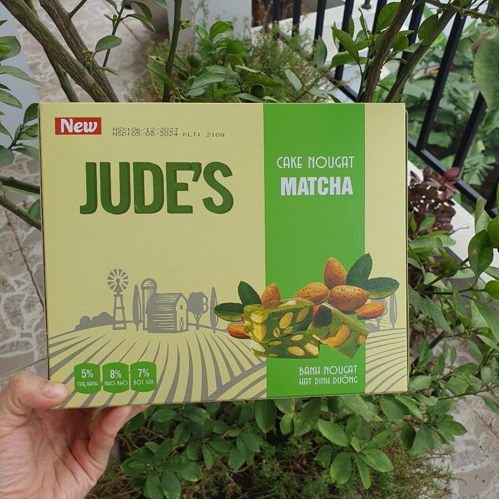 Bánh Nougat Jude's Hộp 210G - Vị Matcha, Socola, Sữa, Sầu Riêng