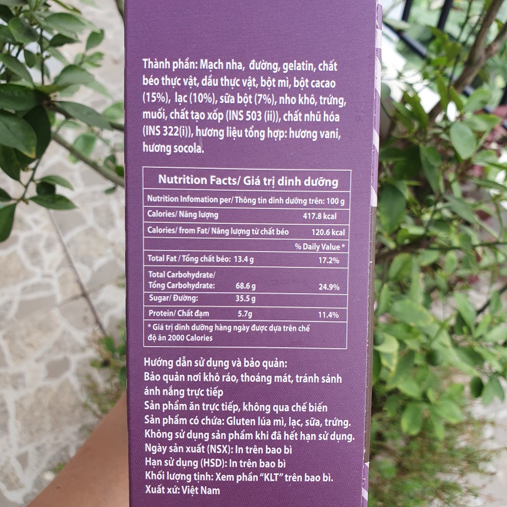 BÁNH NOUGAT SOCOLA HẠNH NHÂN - HỘP 250G