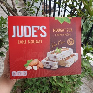 Bánh nougat dinh dưỡng vị sữa HỘP 210G - Kẹo hạnh phúc - Ăn vặt healthy - Vị ngọt nhẹ tự nhiên mềm dẻo.