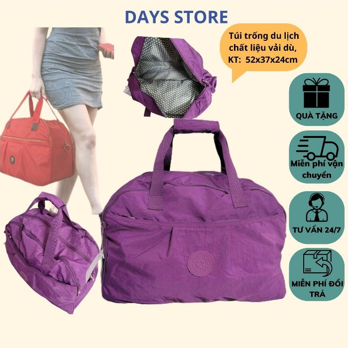 Túi Trống Du Lịch Kipling Mã KL48, KT 52x37x24Cm, Để Được 20kg Hành Lý, Chất Liệu Vải Dù Kháng Nước ( ảnh thật)