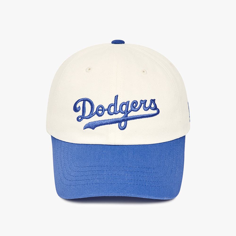 Mũ lưỡi trai MLB màu xanh trắng thêu logo DODGERS cho nam nữ chất cotton hàng xuất dư cao cấp đủ tag mác - PASIO