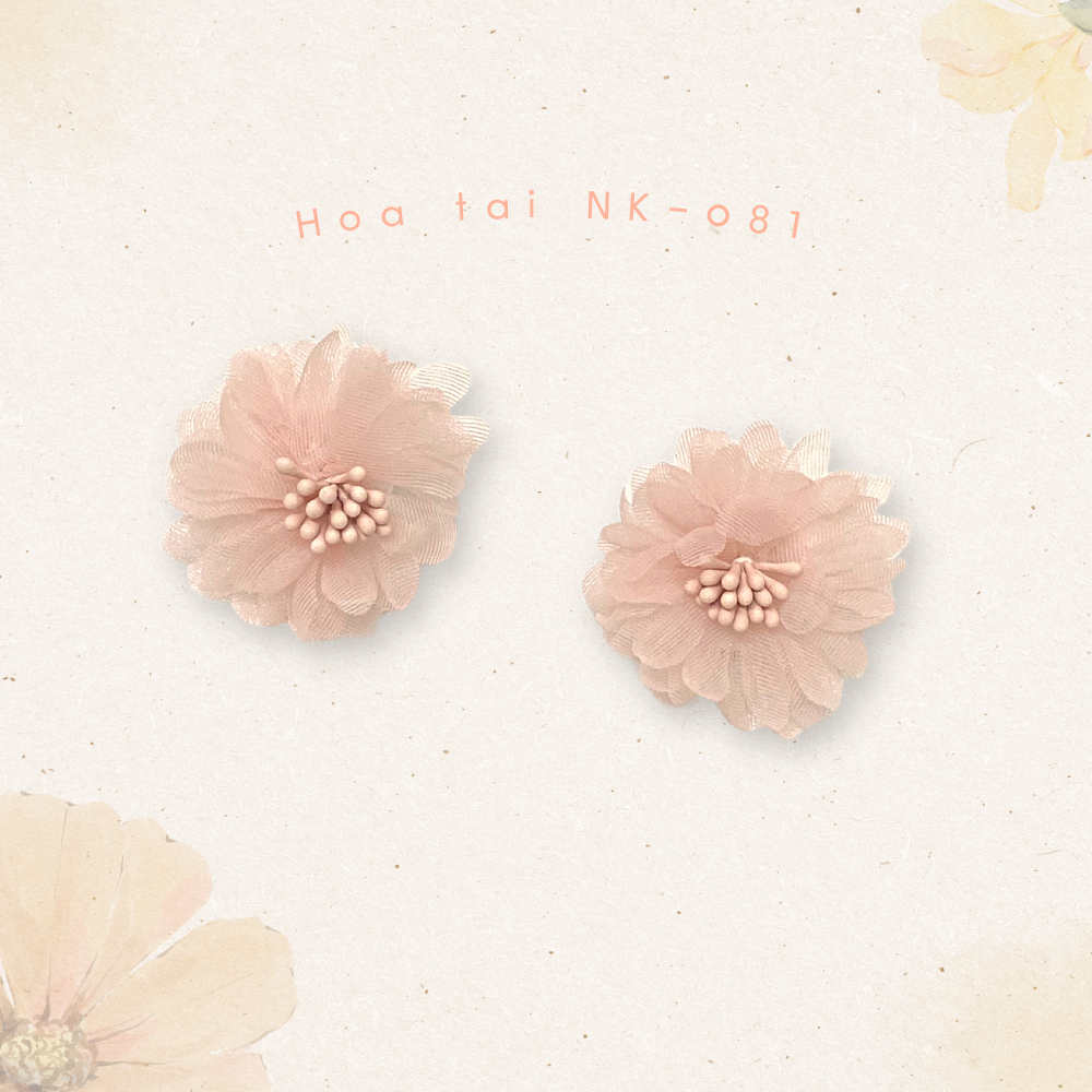 Sumire Store Hoa tai NK-081 hoa cánh voan nhụy hồng