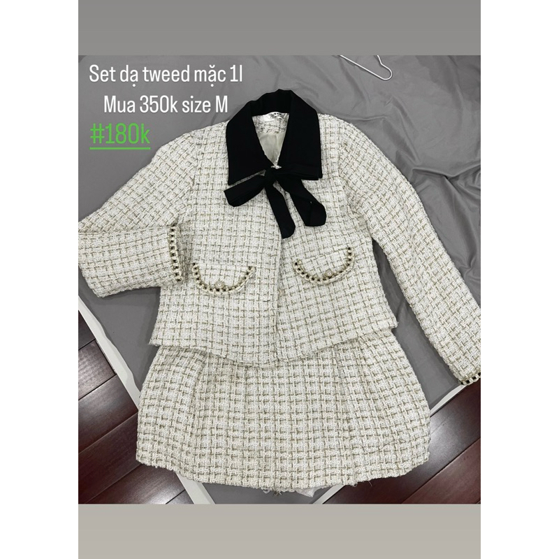 Pass váy, set dạ tweed, áo quây brand