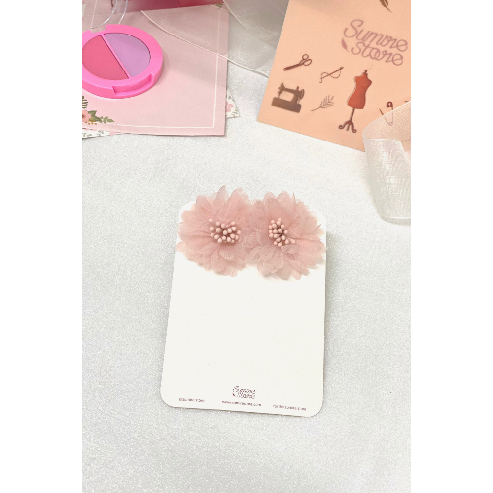 Sumire Store Hoa tai NK-081 hoa cánh voan nhụy hồng