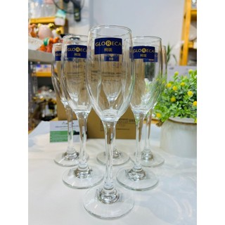 Bộ 6 ly uống rượu vang sâm panh champagne thủy tinh deli dung tích 180ml gl3096 trong suốt đẹp giá rẻ
