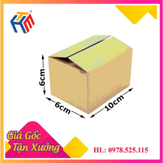 100 Hộp carton 10x6x6 cm siêu cứng, hộp giấy 10x6x6 cm siêu cứng
