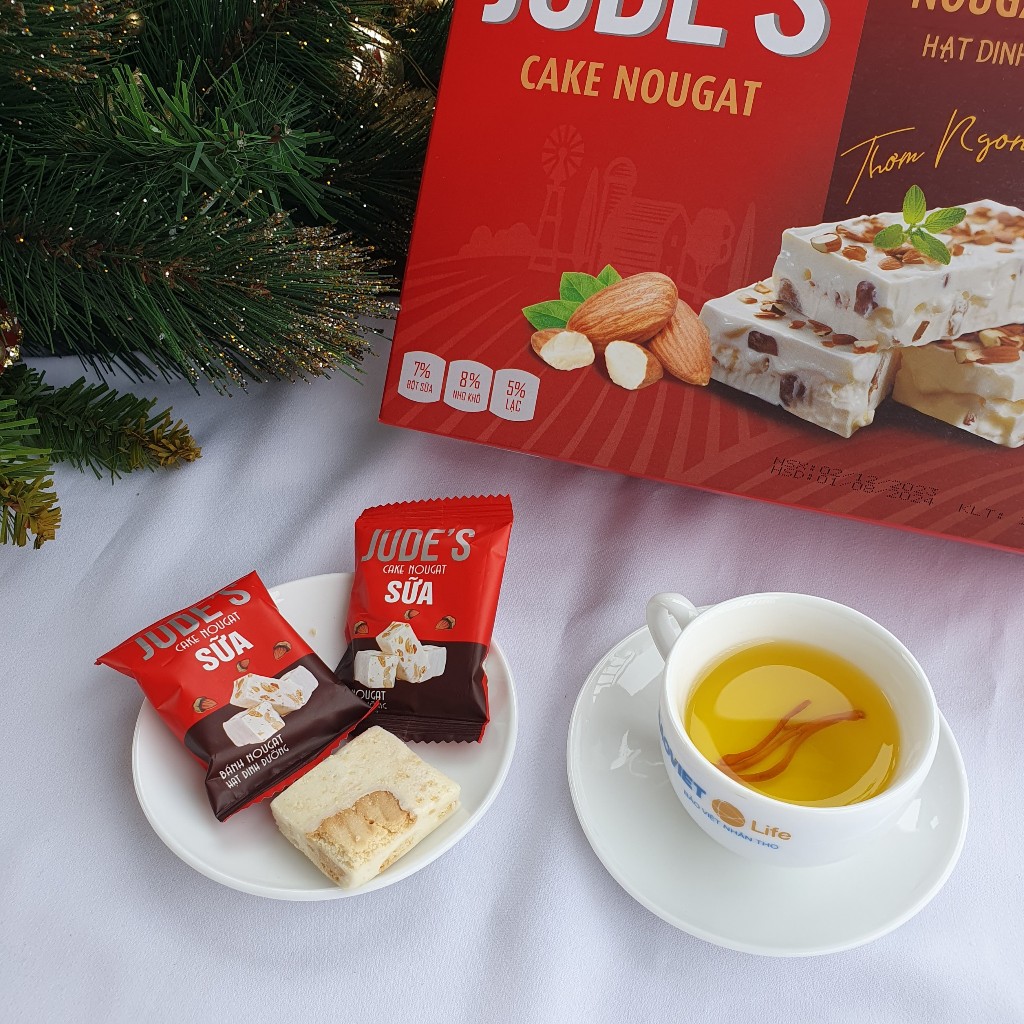Kẹo Hạt Nougat, Kẹo Nougat Hạnh Phúc Ăn Kiêng, ăn vặt thơm ngon Healthy 210G - Vị MatCha - Sữa - Sầu Riêng - Socola