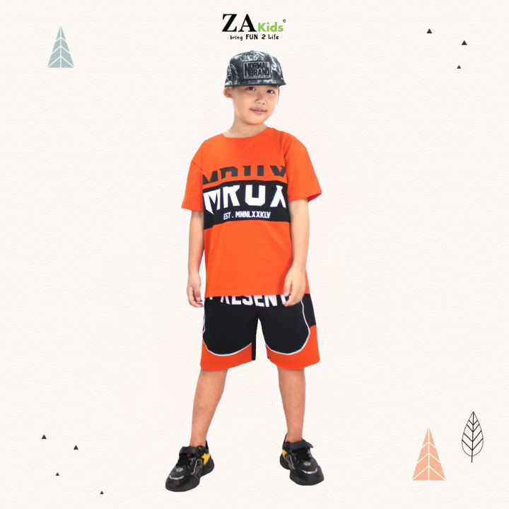 Bộ Quần Áo Thun Tay Ngắn Quần Đùi Bé Trai Thoáng Mát Cotton  ZAkids ZA02322BT