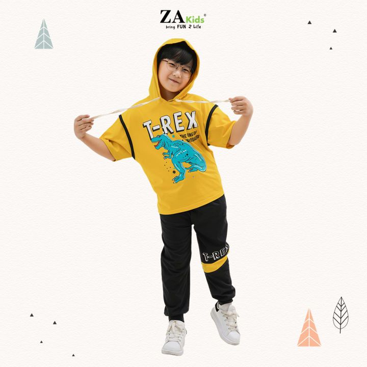 Bộ Quần Áo Thun Tay Ngắn Quần Dài Bé Trai  ZAKids ZA22026TN