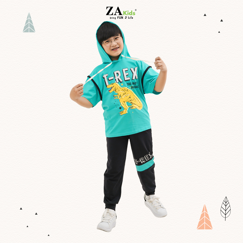 Bộ Quần Áo Thun Tay Ngắn Quần Dài Bé Trai  ZAKids ZA22026TN