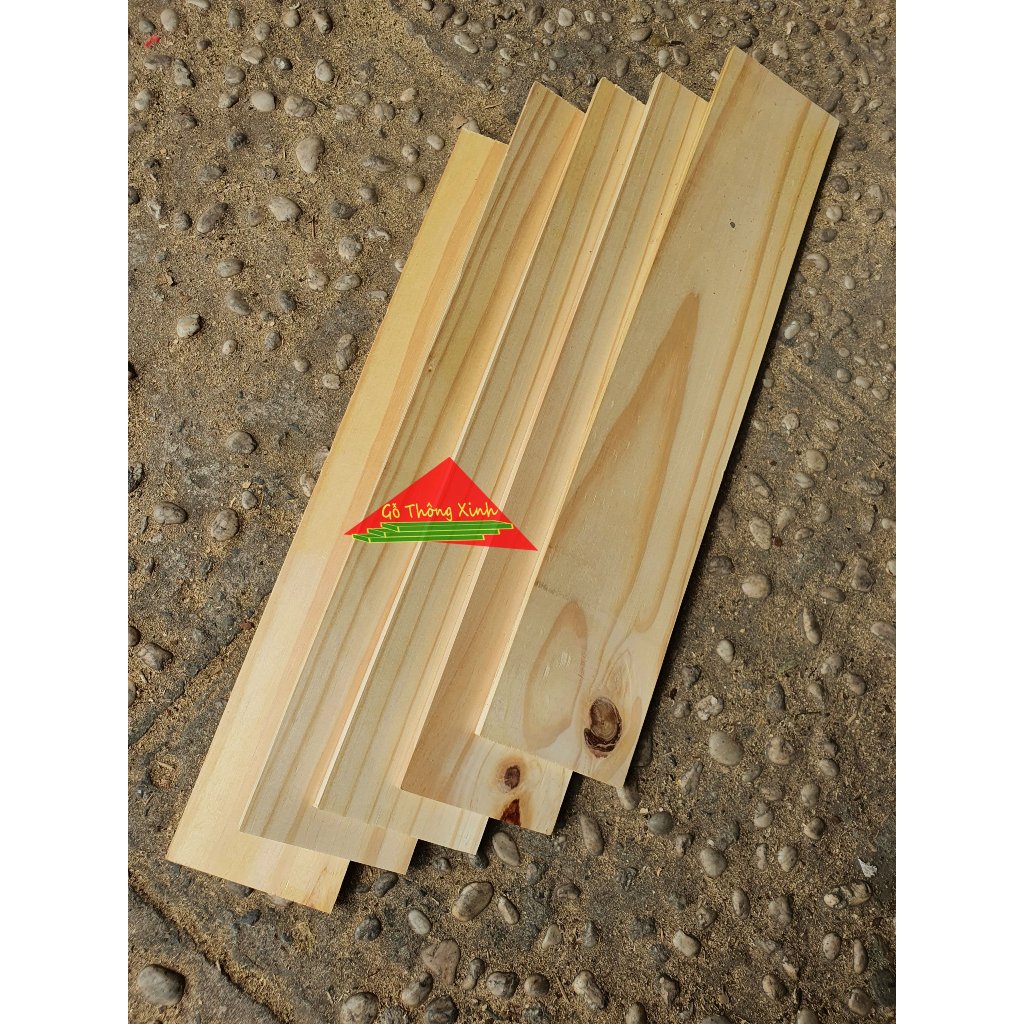 Tấm gỗ thông dài 50cm,40cm,30cm x rộng 10cm x dày 1.3cm đã bào láng 4 mặt