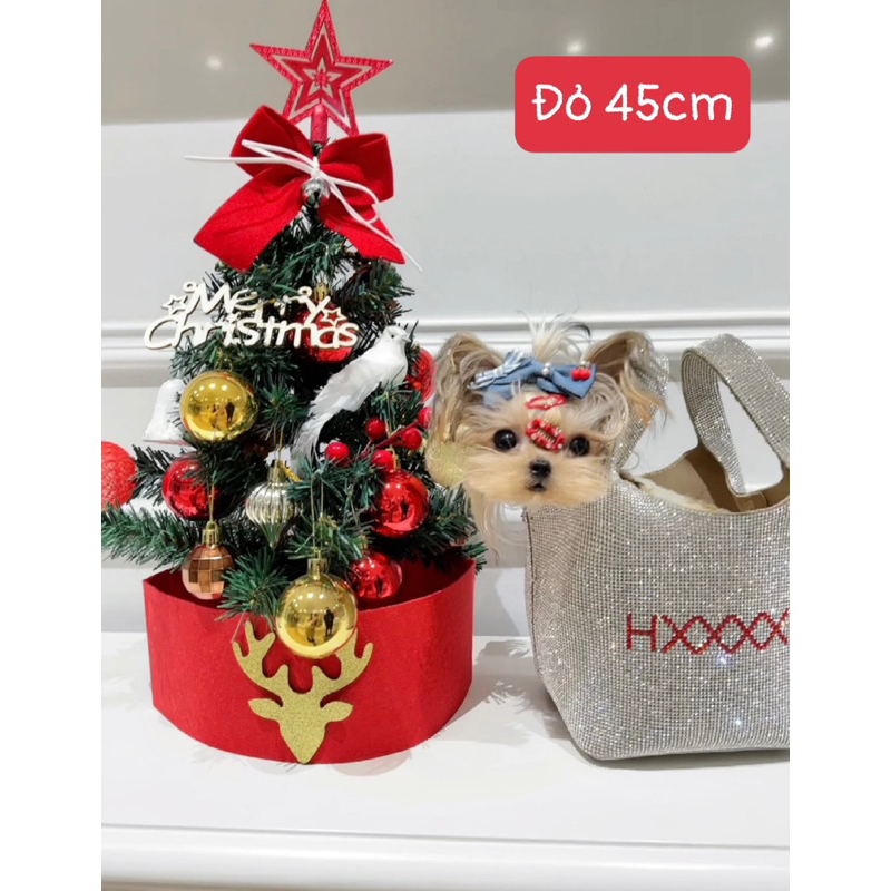 Set Cây Thông Noel Kèm Phụ Kiện Để Bàn Trang Trí Noel 45cm Sang Trọng
