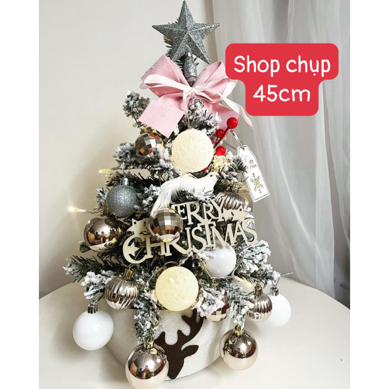 Set Cây Thông Noel Kèm Phụ Kiện Để Bàn Trang Trí Noel 45cm Sang Trọng