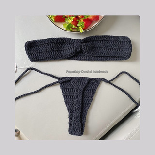Bikini len thắt nơ - Bikini nơ len móc sexy [có sẵn]