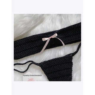 Bikini len thắt nơ - Bikini nơ len móc sexy [có sẵn]