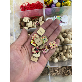 Các loại nút, cúc gỗ set 5/c