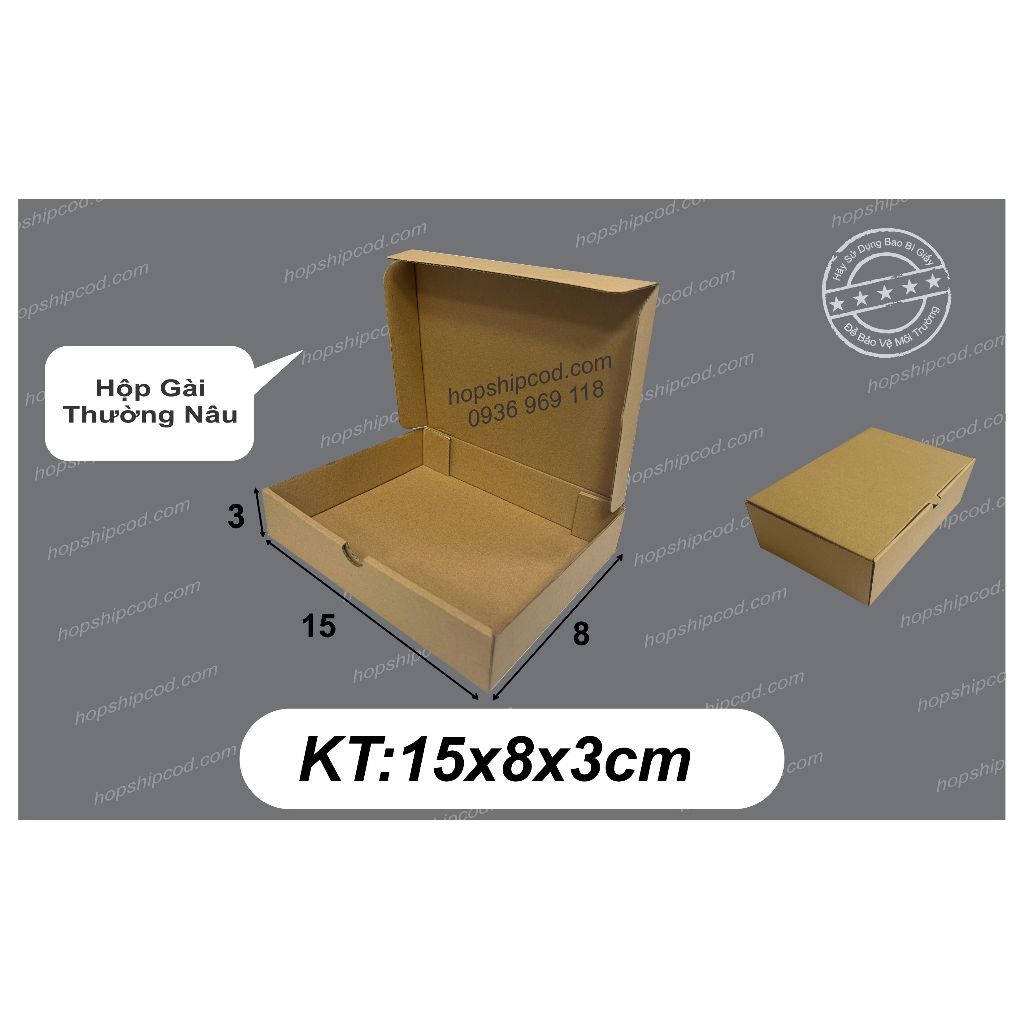 15x8x3 cm Hộp Nắp Gài Thường
